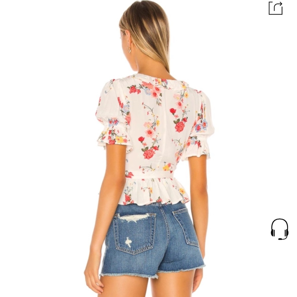 Privacy Please Mari Top in Ivory Harper Floral - Picture 3 of 5